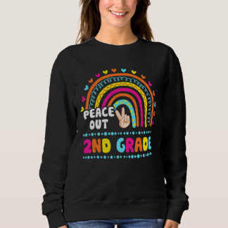Peace Out 2nd Grade Teacher Last Day Of School Cut Sweatshirt
