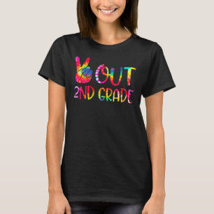 Peace Out 2nd Grade Tie Dye Last Day Of School Gra T-Shirt