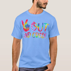Peace Out 2nd Grade Tie Dye Last Day Of School Gra T-Shirt