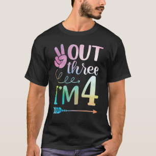Peace Out 3 I'm 4 Years Old Born In 2018 Happy My  T-Shirt