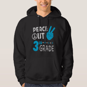 Peace Out 3rd Grade Back To School Student Gift Hoodie