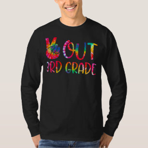 Peace Out 3rd Grade Tie Dye Last Day Of School Gra T-Shirt
