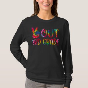 Peace Out 3rd Grade Tie Dye Last Day Of School Gra T-Shirt