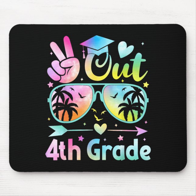 Peace Out 4th Grade Hello Summer Last Day Of Mouse Mat (Front)