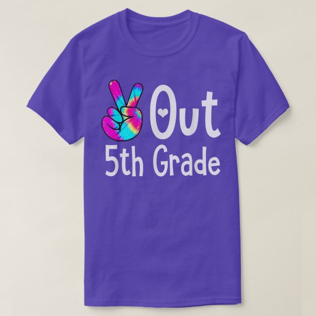 Peace Out 5th Grade  Fifth Grade Graduation  T-Shirt (Design Front)