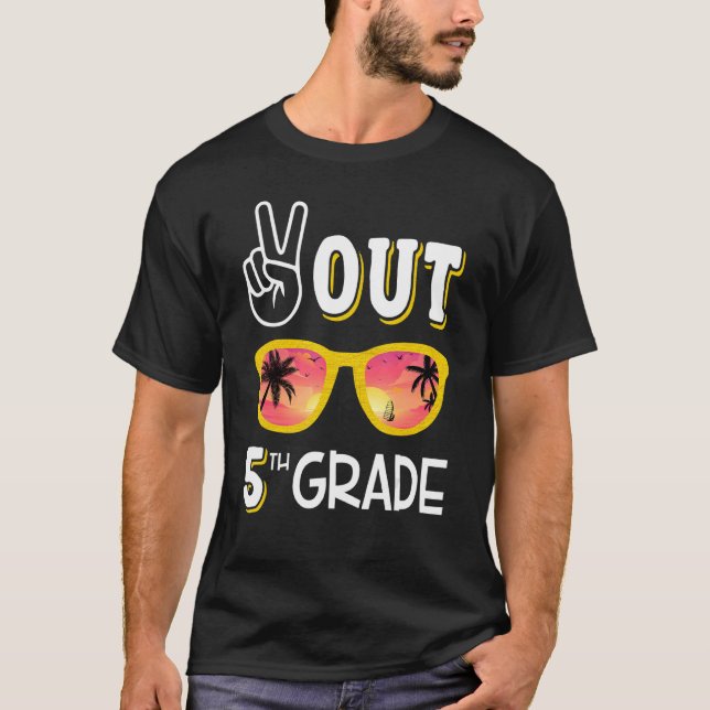 Peace Out 5th Grade  For 5th Grade Graduation T-Shirt (Front)