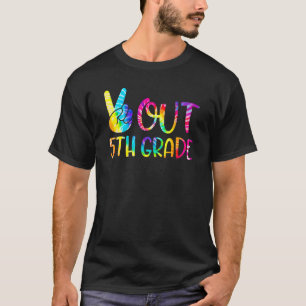 Peace Out 5th Grade Happy Last Day Of School Tie D T-Shirt