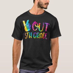 Peace Out 5th Grade Happy Last Day Of School Tie D T-Shirt