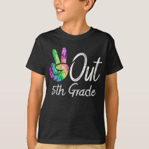 Peace Out 5th Grade Tie Dye Graduation Class 2022 T-Shirt