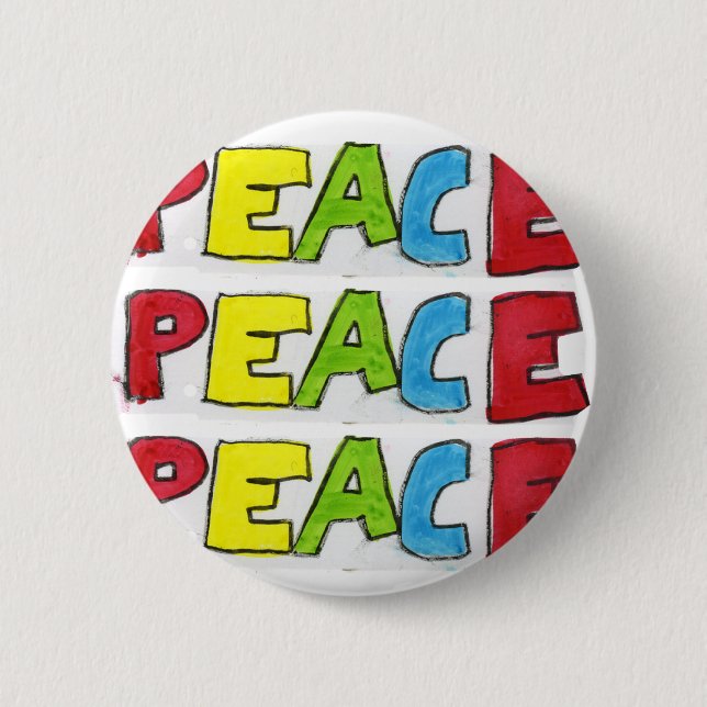 Peace Out 6 Cm Round Badge (Front)