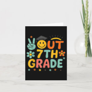 Peace Out 7th Grade Cl Of 2025 Goodbye Graduation Card