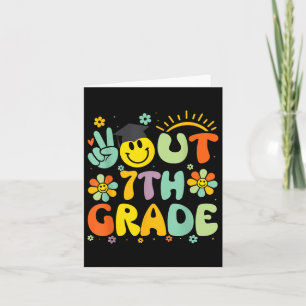 Peace Out 7th Grade Cl Of 2025 Goodbye Graduation  Card