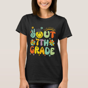 Peace Out 7th Grade Cl Of 2025 Goodbye Graduation  T-Shirt
