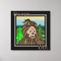 Peace Out | Bigfoot Sasquatch Pop Art