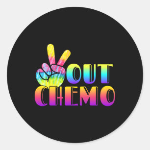 Peace-Out Chemo Last Day Of Chemo End Chemotherapy Classic Round Sticker