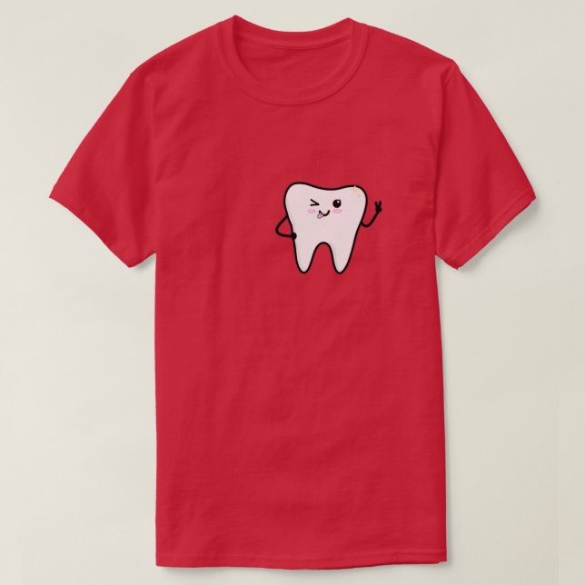 peace out cute tooth T-Shirt (Design Front)