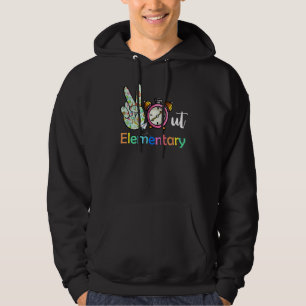 Peace Out Elementary Graduates Last Day Of School Hoodie