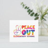 Peace Out Elementary School Tie Dye Last Day 
