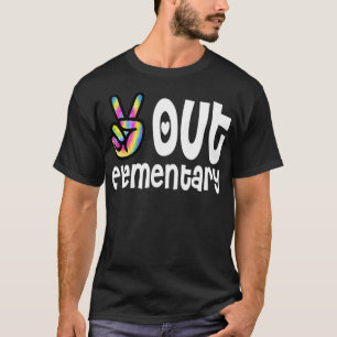 Peace Out Elementary Tie Dye Graduation Class Of 2 T-Shirt