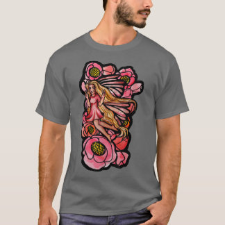 Peace Out Fairy Peaceful Fairy Garden Poppy T-Shirt