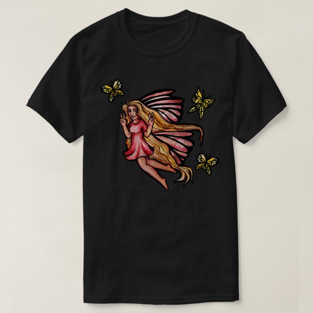 Peace Out Fairy PeacefulT-Shirt T-Shirt (Design Front)