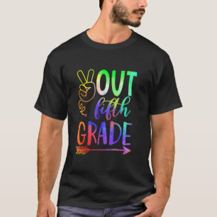 Peace Out Fifth 5th Grade Happy Last Day Of School T-Shirt