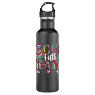 Peace Out Fifth Grade Tie Dye Funny Graduation 5th 710 Ml Water Bottle