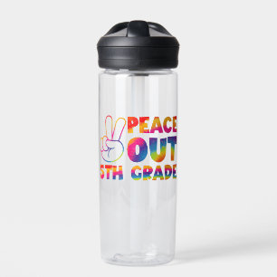 Peace Out Fifth Grade Tie Dye Last Day 5th Grade  Water Bottle