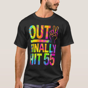 Peace Out Finally Hit 55 Year Old 55th Birthday Bd T-Shirt