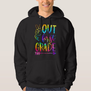 Peace Out First 1st Grade Happy Last Day Of School Hoodie
