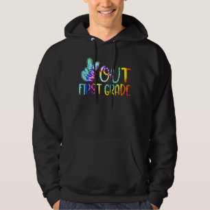Peace Out First 1st Grade Happy Last Day Of School Hoodie