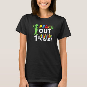 Peace Out First 1st Grade Happy Last Day Of School T-Shirt