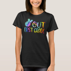 Peace Out First 1st Grade Happy Last Day Of School T-Shirt