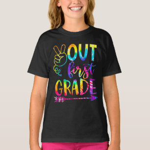 Peace Out First 1st Grade Happy Last Day Of School T-Shirt