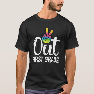 Peace Out First 1st Grade Happy Last Day Of School T-Shirt