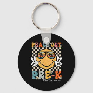 Peace Out First Grade Hello Summer Last Day Of Sch Key Ring