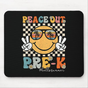 Peace Out First Grade Hello Summer Last Day Of Sch Mouse Mat