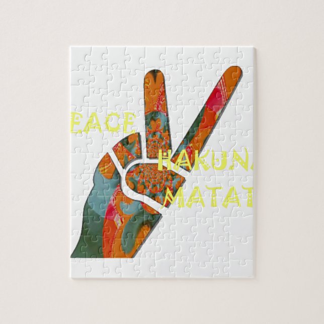 Peace Out: Hakuna Matata Vibes Sign Jigsaw Puzzle (Vertical)
