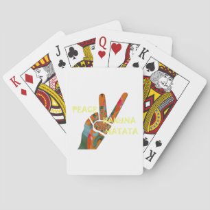 Peace Out: Hakuna Matata Vibes Sign Playing Cards