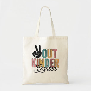 Peace Out Kindergarten Last Day Of School 2022 Gra Tote Bag