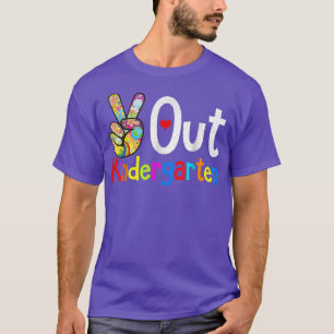 Peace Out Kindergarten Shirt Last Day Of School Gr