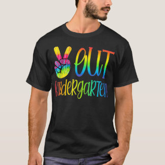 Peace Out Kindergarten Tie Dye Graduation Class Of T-Shirt