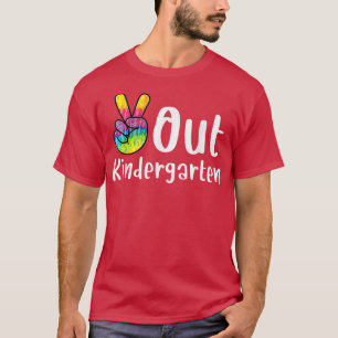 Peace Out Kindergarten Tie Dye Graduation Class Of T-Shirt