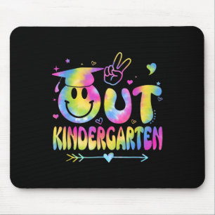 Peace Out Kindergarten Tie Dye Last Day Of School Mouse Mat