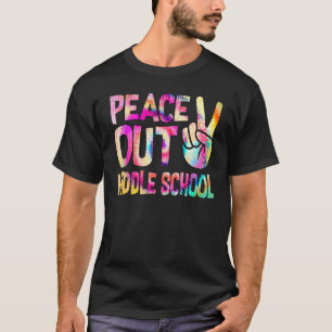 Peace Out Middle School Happy Last Day Of School T T-Shirt