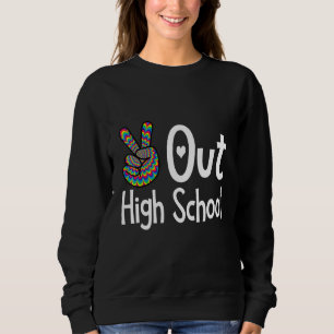 Peace Out Middle School Last Day of School Graduat Sweatshirt