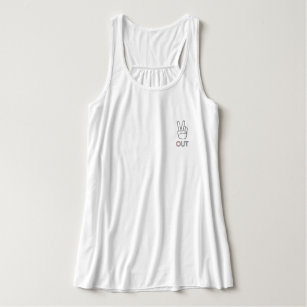 Peace out pocket placement tank top