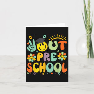 Peace Out Preschool Cl Of 2025 Goodbye Graduation  Card