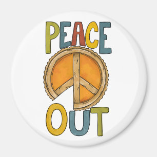 Peace Out Pumpkin Pie Magnet