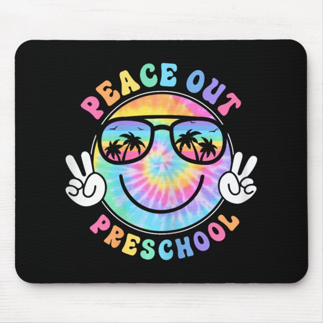 Peace Out School 2024 Last Day Of School Summer  Mouse Mat (Front)